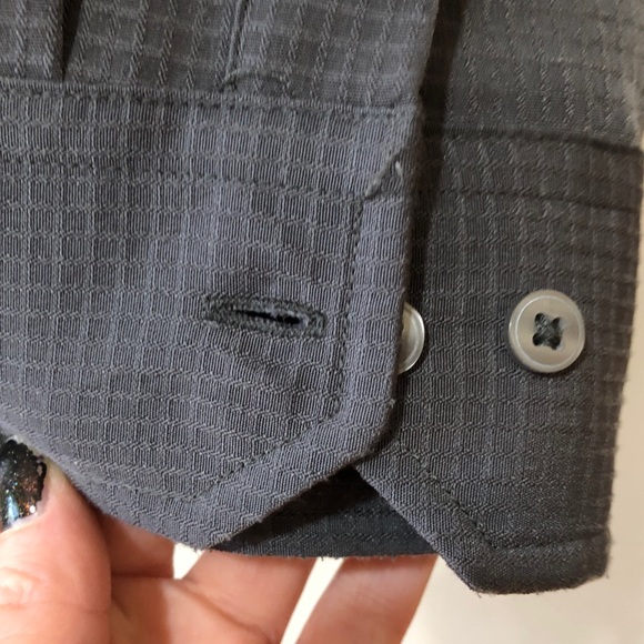 George Long Sleeve Button Down Shirt - Dark Gray - M 38-40 - Picture 13 of 16